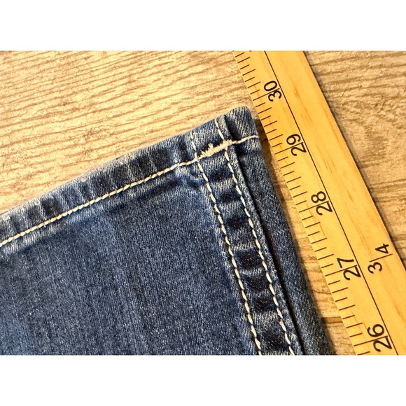 Miss Me Jeans Size 26 Mid Rise Easy Boot Denim Embroidered Cowgirl Bootcut - Picture 11 of 14